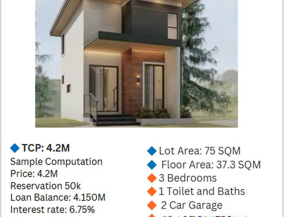 RUBY LOFT 75 SQM LOT AREA 3BR PROPERTY IN ANTIPOLO