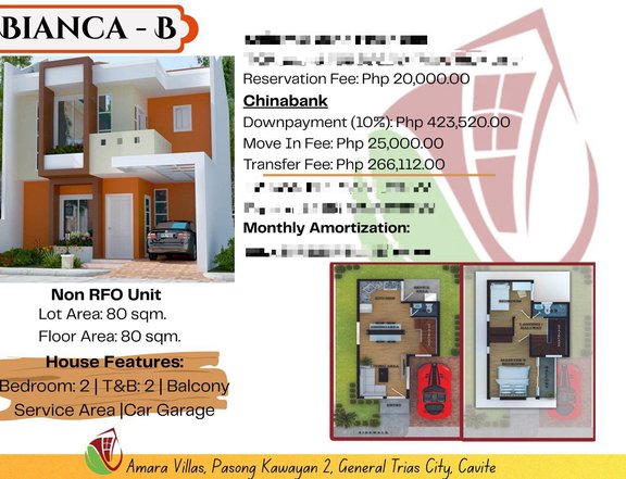 ( NON-RFO ) UNIT FEW UNIT SINGLE DETACHED 2B - 2TB LOC. IN GEN. TRIAS CAVITE
