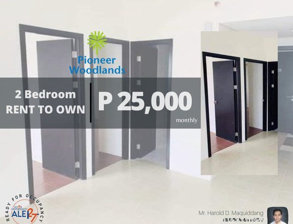 2-BR 40 sq.m in Mandaluyong 25K Monthly Ready For Occupancy Pet Friend