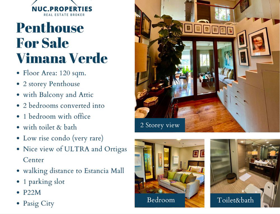 For Sale 2 Storey Penthouse at Vimana Verde Residence Condo for sale in pasig