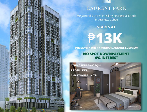 Laurent Park Newest Condominium in Araneta Quezon City by Megaworld