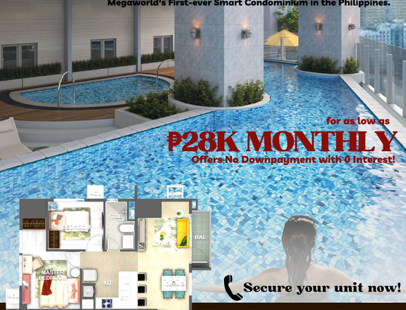 Newly Launched 58SQM. 2BR Vion West Megaworld|As low as Php30/mo.