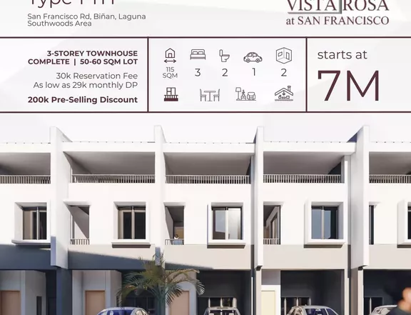 3-bedroom Townhouse For Sale in Binan Laguna