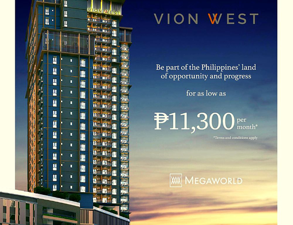 24.50SQM. Studio Unit Newly Launched Condominium|Vion West Megaworld