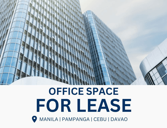Various office spaces for lease in Manila, Pampanga, Cebu, and Davao.