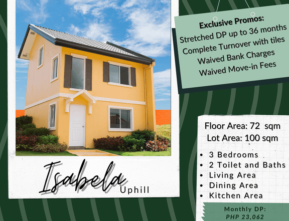 PRE SELLING house and lot near Tagaytay with 3 Bedrooms & 2 TB