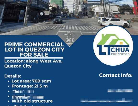 709 sqm Commercial Lot along West Ave, Quezon City