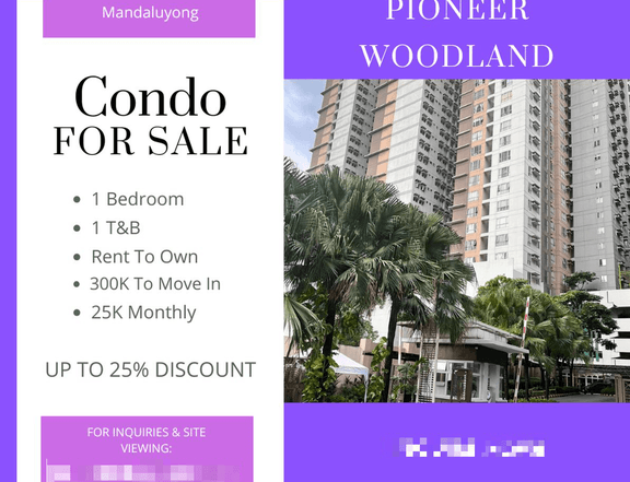 2 bedroom Condo in Pioneer Woodland 300K To Move In Rent To Own