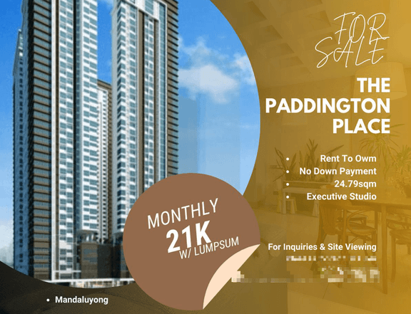 The Paddington Place Near Mrt 3 No Down Payment Rent To Own Condo for Sale