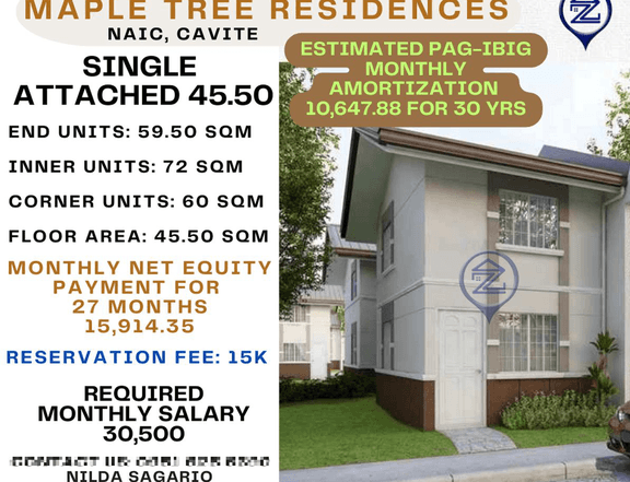 Newly Open Maple Tree Residences Single Attached 45.5
