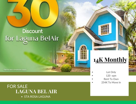 Laguna bel Air Lot For Sale as low as 14K Monthly Rent To Own