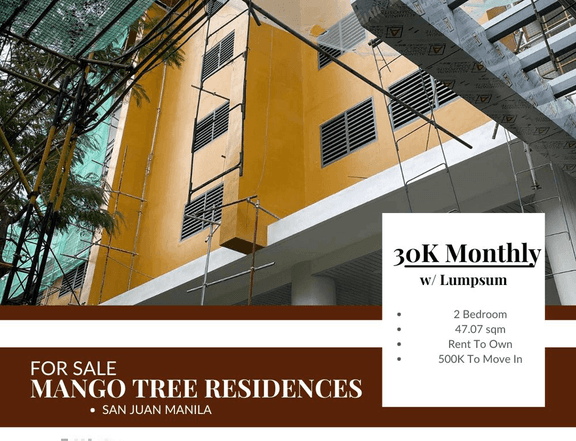 Mango Tree Residences in San Juan 2 BR Condo as low as 30k Monthly