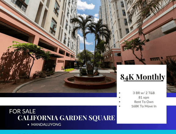 3 BR Condo in California Garden Square for Sale No Down Payment