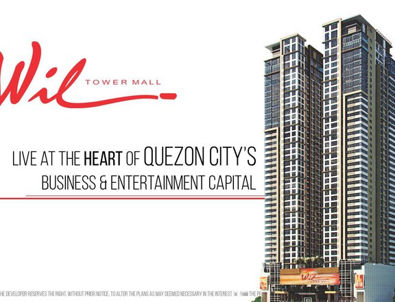 Wil Tower - Ready For Occupancy 25.58 sqm Studio Residential Condo For Sale in Quezon City