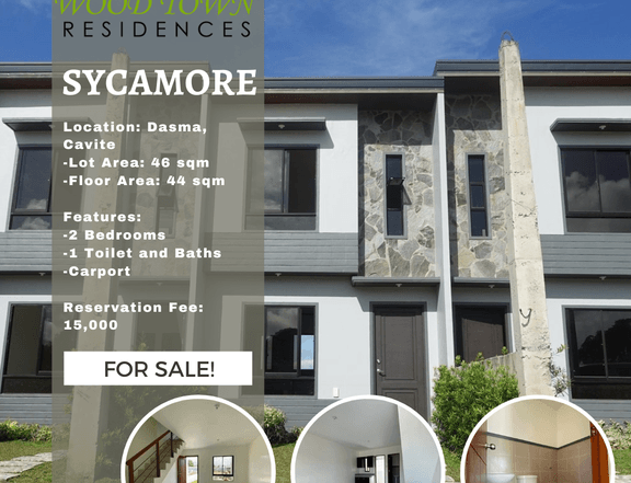 2BR Sycamore Woodtown Townhouse For Sale in Dasmarinas Cavite