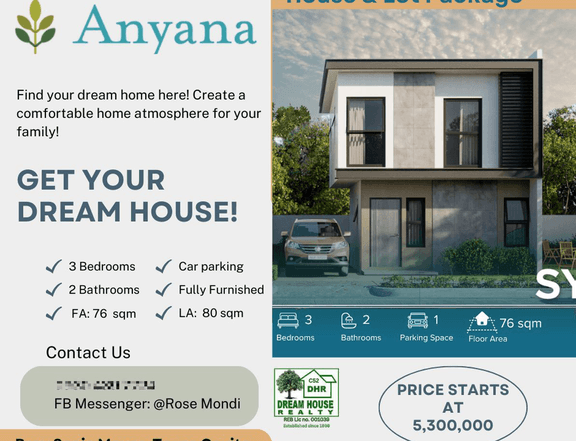 Anyana; 3-bedroom Single Attached House For Sale thru Pag-IBIG