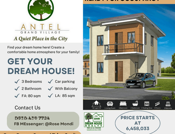 Antel RFO Single Attached House with Complete turn over in GenTri
