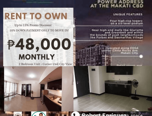 38.00 sqm 2-bedroom Condo For Sale in Makati Metro Manila