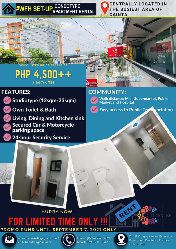 10 Car Parking Condo For Rent Cainta Rizal [1 Property] (September 2021