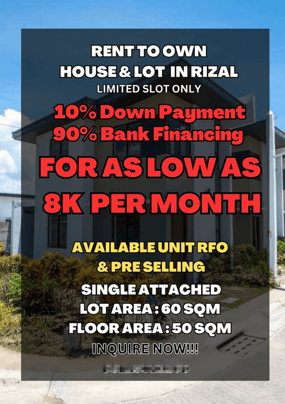 Rent To Own House Binangonan Rizal 🏘️ [1,862 Properties] (April 2024