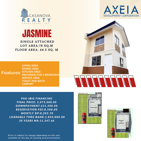 Jasmine Single Attached Expanded [6,866 Properties] (March 2024) on