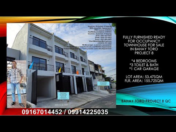 Youtube - FULLY Furnished RFO Townhouse For Sale in Bahay Toro Project 8 QC