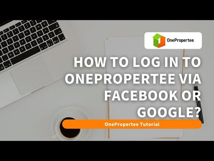 Youtube - OnePropertee Tutorial: How to Log In to OnePropertee via Facebook