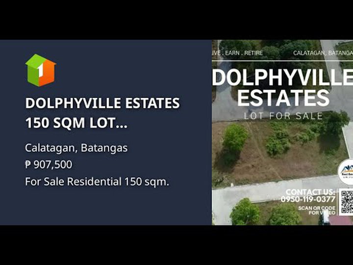 Youtube - DOLPHYVILLE ESTATES NOW OPEN 150 SQM LOT CALATAGAN BATANAGAS