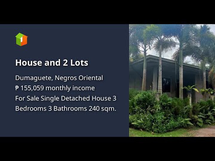 Youtube - House and 2 Lots for Sale