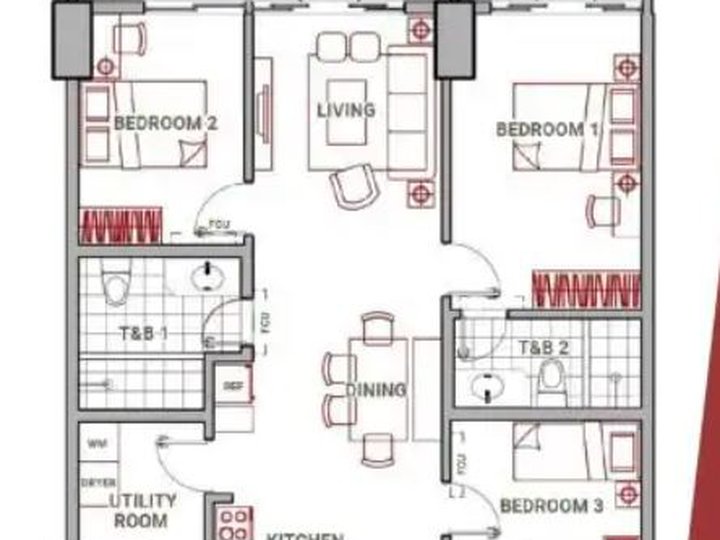 85 sqm 3-bedroom Resort-style living in Acacia Estates: Mulberry Place by DMCI Homes
