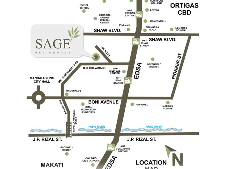 Sage Residences: 30 sqm 1-bedroom Condo in Mandaluyong City