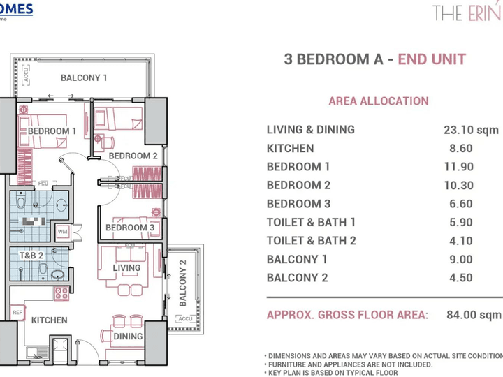 Exclusive 159 sqm 3-Bedroom Condo in The Erin Heights, Quezon City