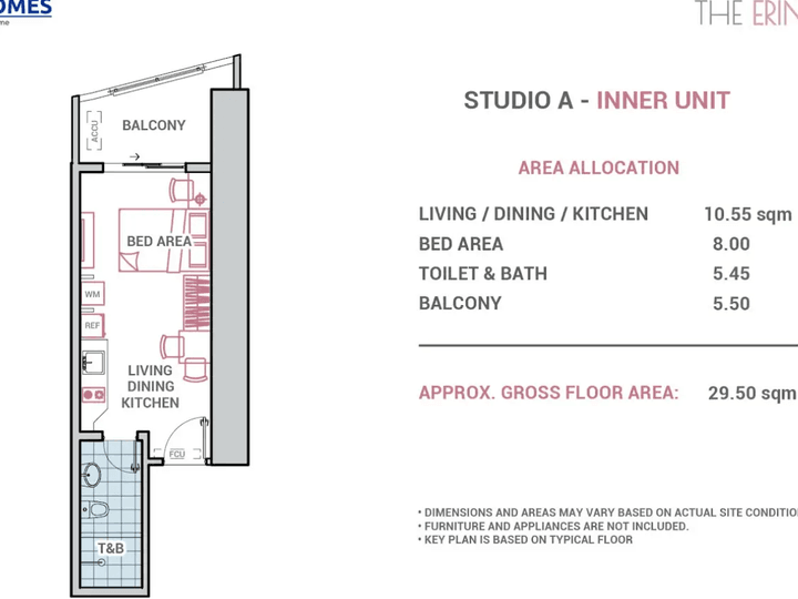Modern-Style 28.5 sqm 3-Bedroom Condo in The Erin Heights, Quezon City