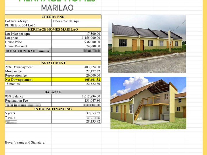 Easy to Own Affordable House and Lot for Sale in Marilao: Heritage Homes by Moldex Realty; Home Loan