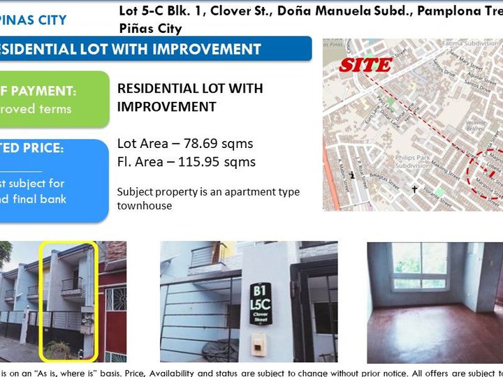 Residential Lot with Improvement in Doña Manuela Subdivision, Las Piñas ...