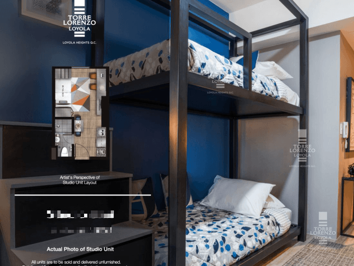 38.3 sqm Studio Residential Condo For Sale in Torre Lorenzo Loyola East Tower
