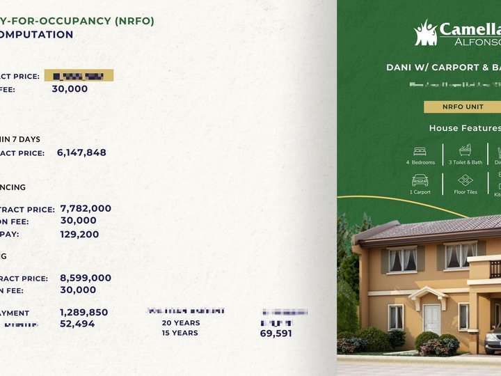 Your dream house and lot is waiting in Camella Alfonso Cavite. Cool Tagaytay weather. Easy Bank Loan