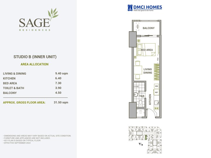 Pre-selling Studio 31.50 sqm Sage Residences Condo in Mandaluyong