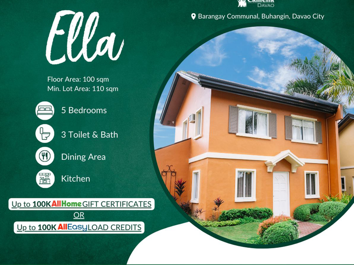 5-bedroom House and lot For Sale in Camella Davao, Communal, Buhangin