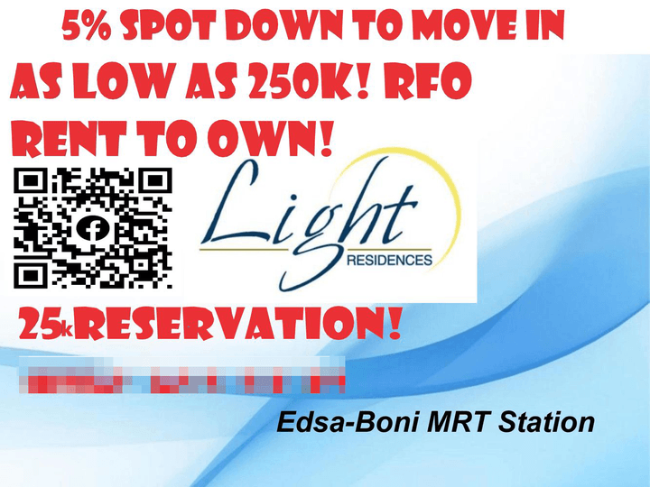 5% SPOT DOWN TO MOVE IN smdc condo in MRT boni mandaluyong