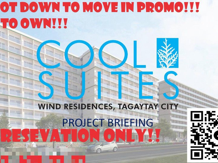 SMDC condo in TAGAYTAY cool suites at wind Residence 5% SPOT down RFO