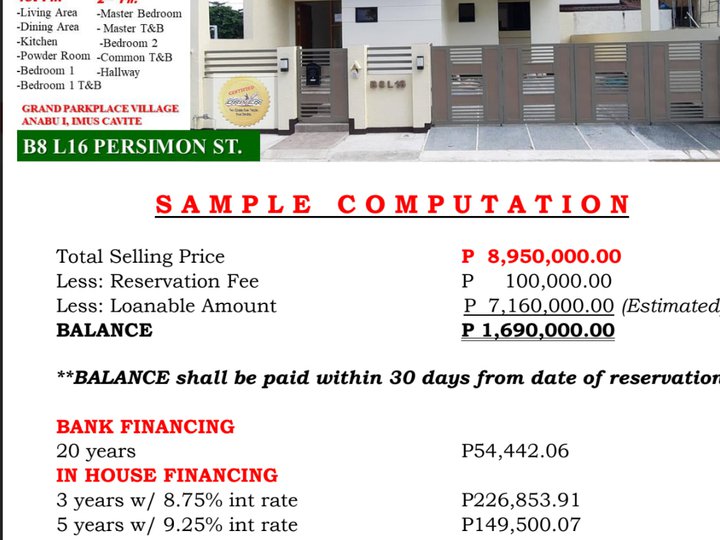 3-bedroom RFO Single Detached House For Sale in Imus Cavite