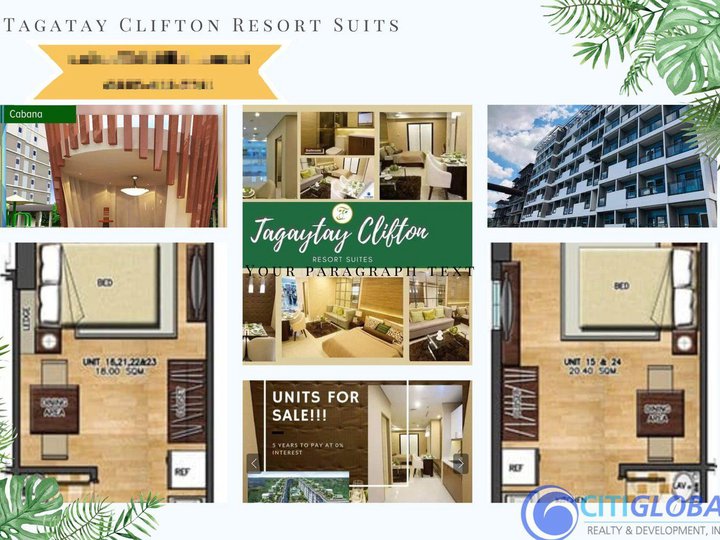 15 sqm 1-bedroom Condotels For Sale in Alfonso Cavite