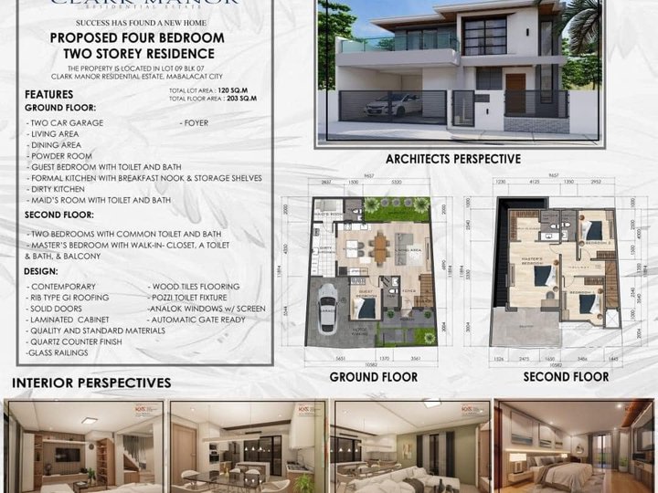 FOR SALE TWO STOREY MODERN HOUSE IN MABALACAT NEAR SNR  DAU AND NLEX