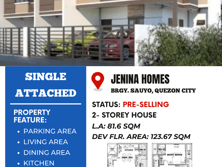 AFFORDABLE PRE-SELLING HOUSE AND LOT IN BRGY. SAUYO, QUEZON CITY