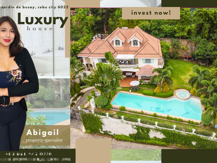 Luxury 5-bedroom House & Lot For Sale w/ Pool, Jardin Busay, Cebu City