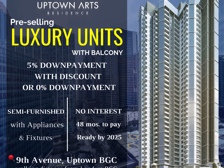PRESELLING- LUXURY CONDOS , SEMI-FURNISHED WITH EUROPEAN DELIVERABLES