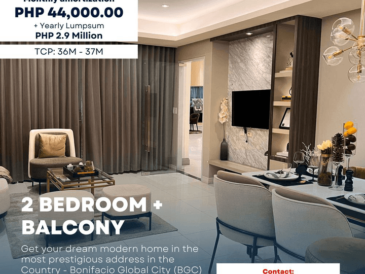 106 sqm Pre-selling 2 Bedroom Condo For Sale in BGC