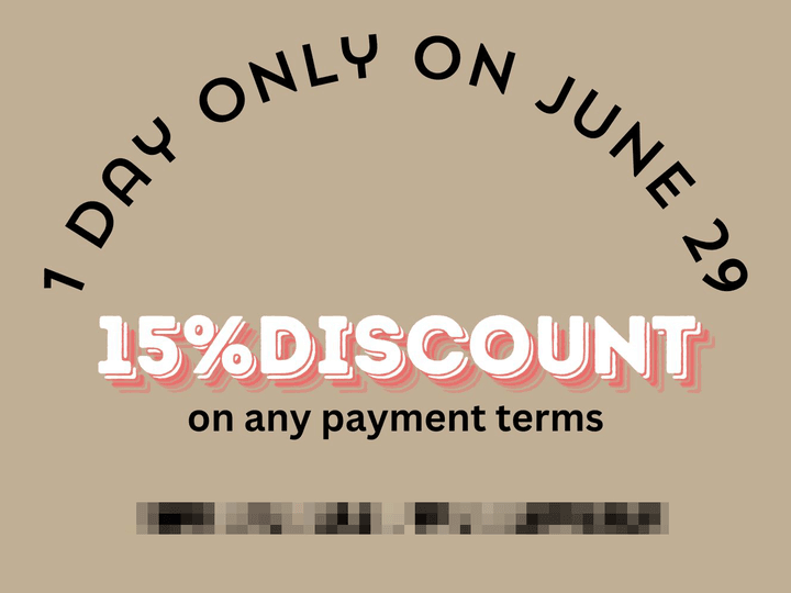 Get our 15% discount on june 29,2024