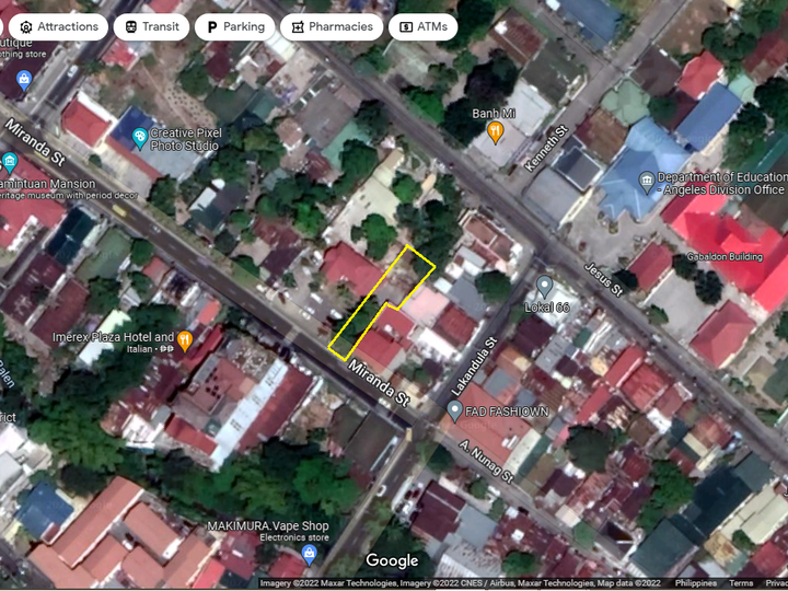 LOT FOR COMMERCIAL USE IN ANGELES CITY NEAR IMEREX HOTEL DOWNTOWN PAMPANGA